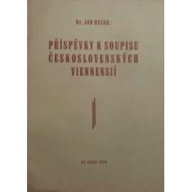 Příspěvky k soupisu československých viennensií (literatura, soupis, bohemika)